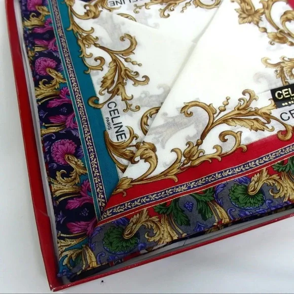 AUTH Celine 3 Piece Scarf Hair Tie Set - Picture 2 of 5